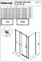 Большая душевая кабина Kolpa San VIRGO TK схема 2