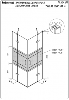 Душевая кабина Kolpa San ATLAS TK без крыши схема 2