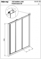 Душевая дверь в нишу Kolpa San LUNA TV3D/S схема 2