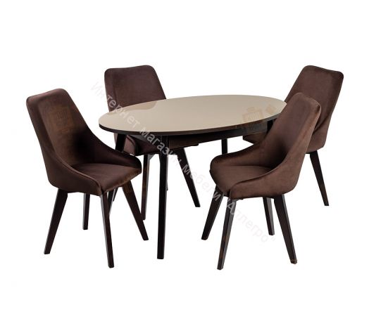 Стол раскладной "Таггарт" 01 (Капучино/Венге)