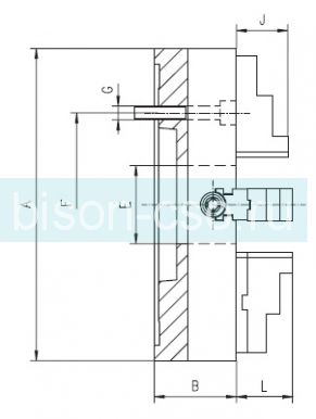 Патрон токарный 4-х кулачковый 4315-500-8 Bison-bial Польша