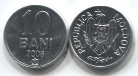 Молдавия 10 бани 2008 UNC