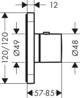 Смеситель Hansgrohe AXOR Citterio E для душа 36702000 схема 1