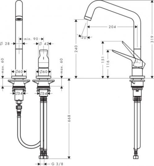 Смеситель Hansgrohe AXOR Citterio M для кухни 34820800 ФОТО