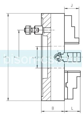 Патрон токарный 4-х кулачковый 4335-200-5 Bison-bial Польша