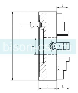 Патрон токарный БИЗОН 4344-315-5  DIN 55029 4-х кулачковый Патрон токарный БИЗОН 4344-315-5  DIN 55029 4-х кулачковый