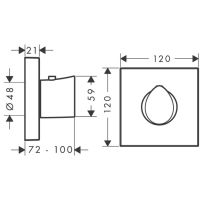 Смеситель Hansgrohe AXOR Starck Organic Highflow для душа 12712000 схема 1