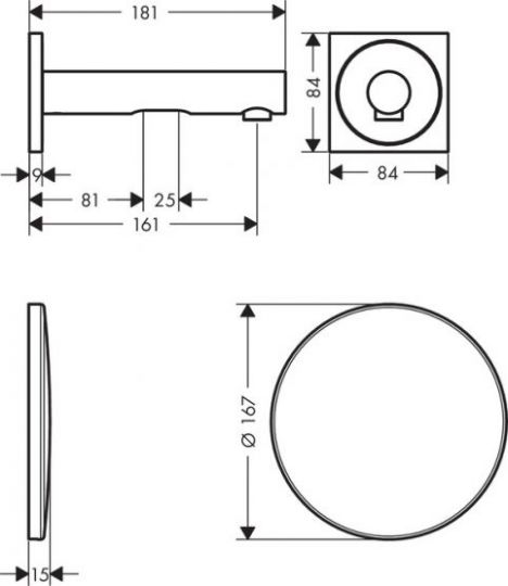 Смеситель Hansgrohe AXOR Uno сенсорный для раковины 45110000 ФОТО