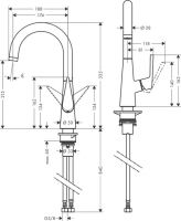 Смеситель Hansgrohe Talis S для кухни 72814800 схема 1