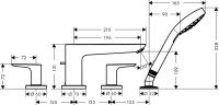 Смеситель Hansgrohe Talis E для ванны с душем 71748000 схема 1