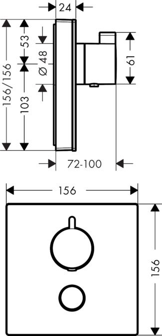 Смеситель Hansgrohe ShowerSelect HighFlow для душа 15735400 ФОТО