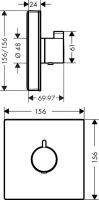 Смеситель Hansgrohe ShowerSelect для душа 15734400 схема 1