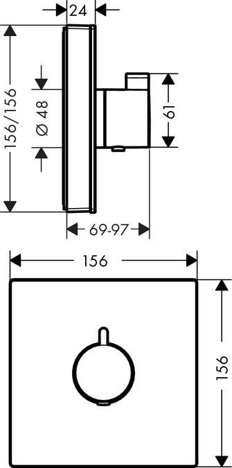 Смеситель Hansgrohe ShowerSelect для душа 15734400 схема 1