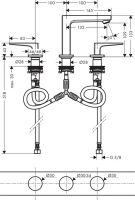 Смеситель Hansgrohe Metropol для раковины 32514000 схема 1