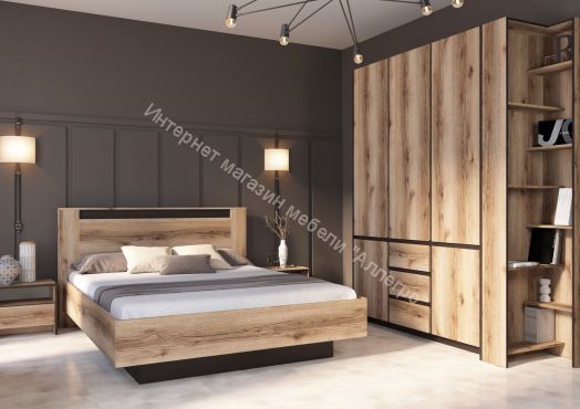 Кровать двойная "Страйп" №3 (1600*2000) с подъемным механизмом