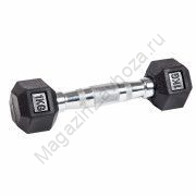 Гантель гексагональная обрезиненная ZSO,  1 кг