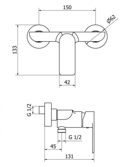 Смеситель в душ Cezares Furore FURORE-DM-01-Cr ФОТО