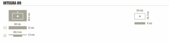 Консольная раковина Cezares Integra схема 6 Консольная раковина Cezares Integra схема 6