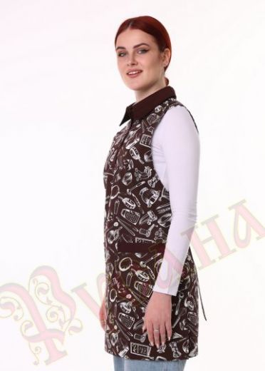 фартук с рисунком вид сбоку