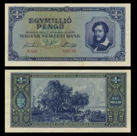 ВЕНГРИЯ  - 1 000 000 миллион пенгё 1945 год UNC