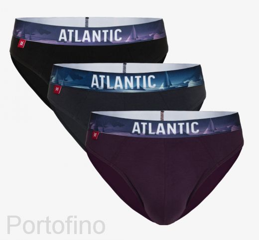 3MP-139 Трусы спорт мужские Print Elastic Atlantic - набор 3 штуки