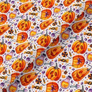 Хлопок - Волшебные тыковки на белом 50х37 см limit