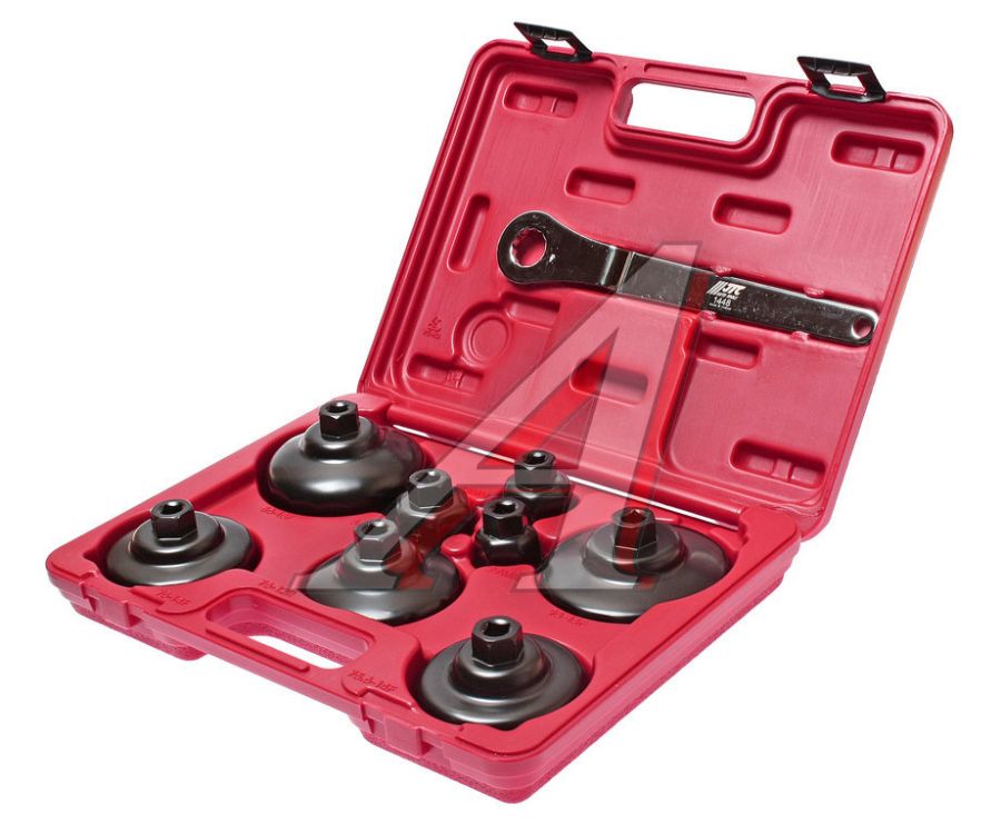 Съемник фильтров масляных 9 предметов чашка в кейсе JTC