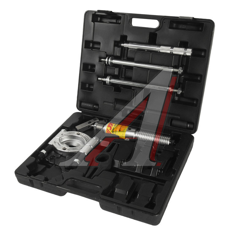 Съемник гидравлический 4т, длина 250, ширина 55/110, поршень 60мм масса 7.6кг в кейсе JTC