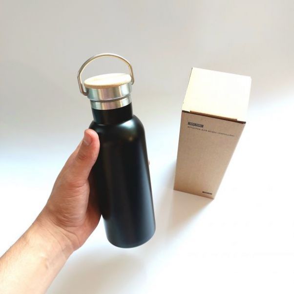 Бутылка для воды Distiller черная