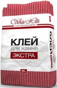 Клей Для Камня White Hills Экстра 25кг Серый для Внутренних и Наружных Работ / Вайт Хиллс