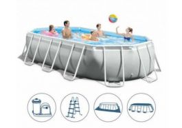 Intex 26798, каркасный бассейн 610 x 305 x 122 см Prism Frame Oval Pool