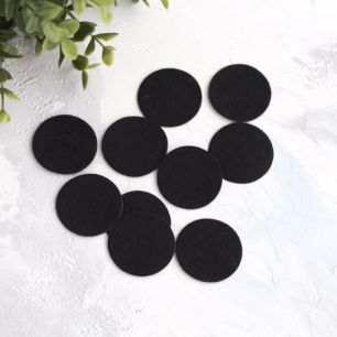 Фетровые черные кружочки 2,5 см