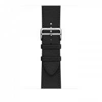 Ремешок Apple Watch Hermès Noir Swift Leather Single Tour Deployment Buckle