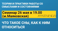 Что такое сны, как к ним относится. Тариф «Запись семинара» (Бронислав Виногродский)
