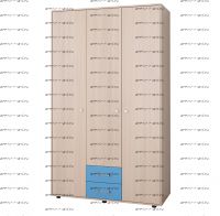 Шкаф для одежды Дельта-3.03 (130х55х216)