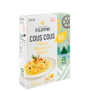 Кускус из белой и желтой кукурузы био Molino Filippini Cous Cous mais bianco e giallo Bio 250 г - Италия