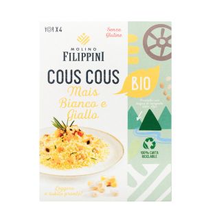 Кускус из белой и желтой кукурузы био Molino Filippini Cous Cous mais bianco e giallo Bio 250 г - Италия