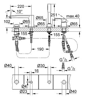 Cakuzi vanna smesiteli Grohe Eurostyle Cosmopolitan 23 048 003