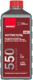 Средство для Удаления Высолов Neomid 550 Антисоль 1л Концентрат (1:2) для Очистки Фасадов и Зданий / Неомид 550