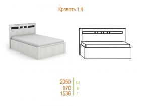 Николь Кровать с подъемным механизмом от 1400 до 1800