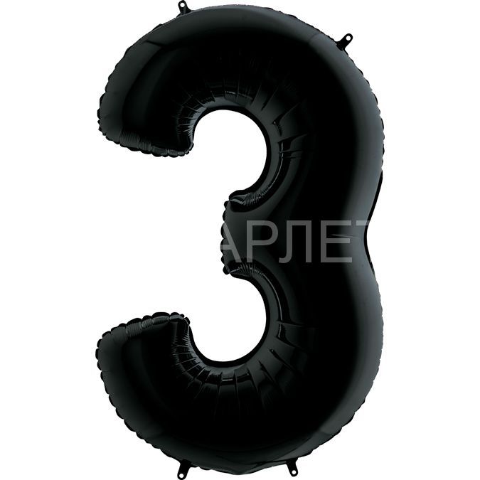 Цифра "3" черный