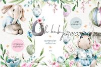 [CreativeMarket] Oh baby. Watercolor collection (60secondsArt)