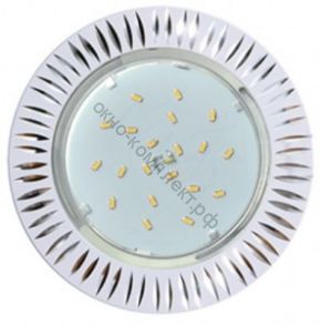 Ecola GX53 H4 DL5383 св-к Рифленые реснички Белый/Алюм. 20x110 FW5383ECB арт: 689328