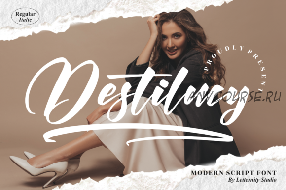 [Creativefabrica] Destilucy Font. Рукописный шрифт