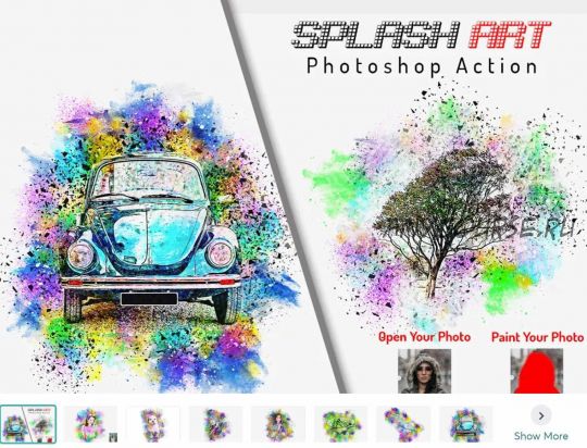 [CreativeMarket] Splash Art Photoshop Action (Studio Retouch)