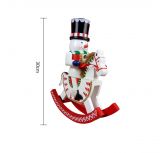 Снеговик на лошадке-качалке