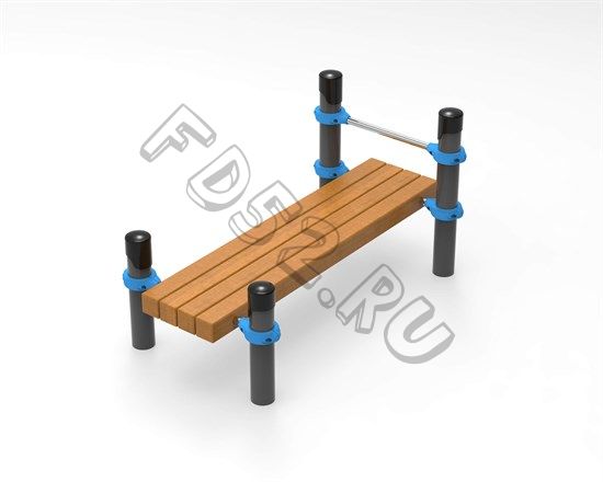 Скамья для развития мышц брюшного пресса, прямая	 651.31