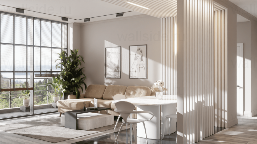 Декоративная балка Ликорн белая