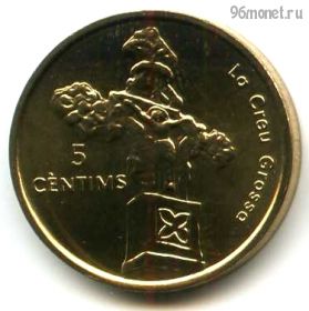Андорра 5 сантимов 2004