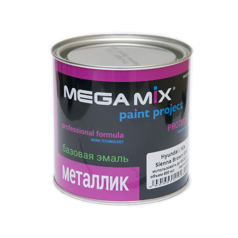 MegaMix Эмаль металлик, название цвета "S4N Sienna Brown, Hundai", 880мл.